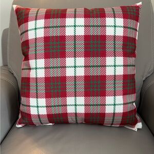 Cozy Holiday Plaid Pillow